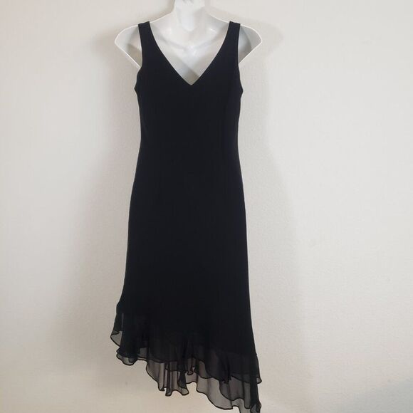 Jones New York Vintage Dress 6 Petite Asymmetrical Dark Coquette Feminine Fairy - Picture 8 of 10